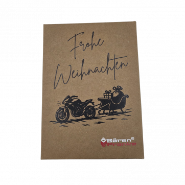 Bärenpranke Geschenkbox zu Weihnachten. Geschenkidee für Motorradfahrer und Motorradfahrerin